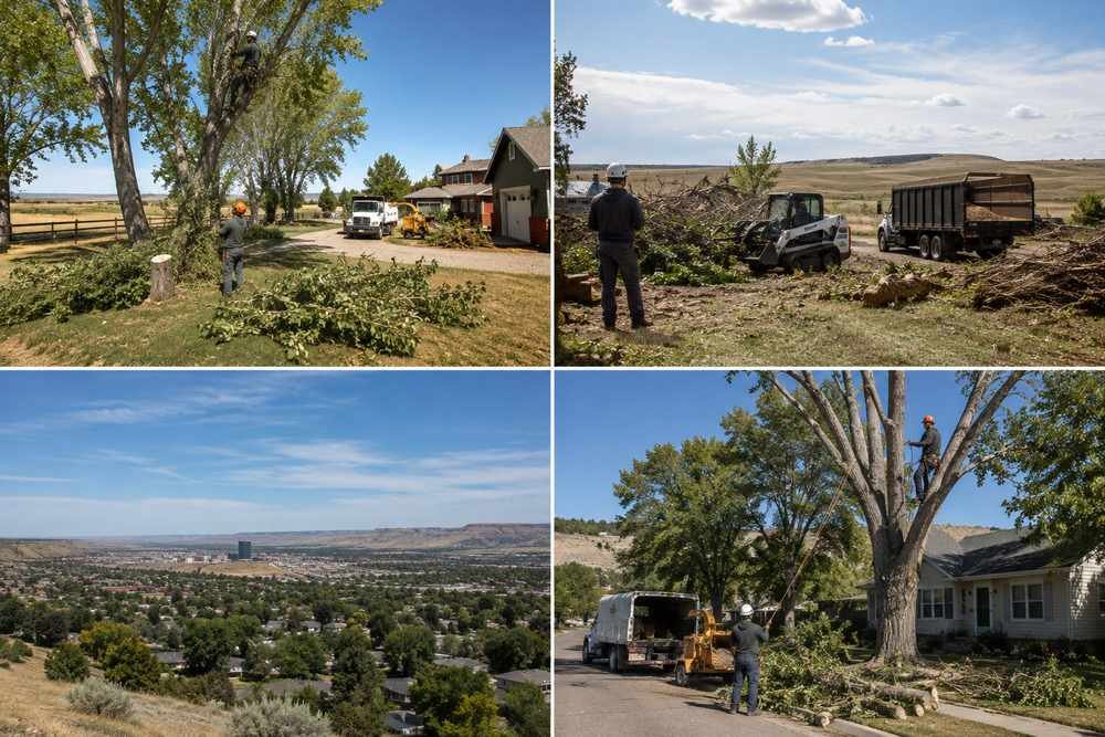 Map of tree service areas served near Billings, MT